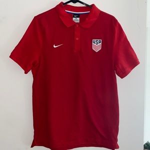 USA soccer short sleeve polo